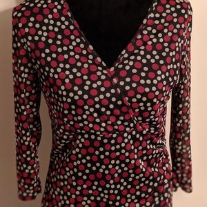 Casual Corner Annex dot blouse